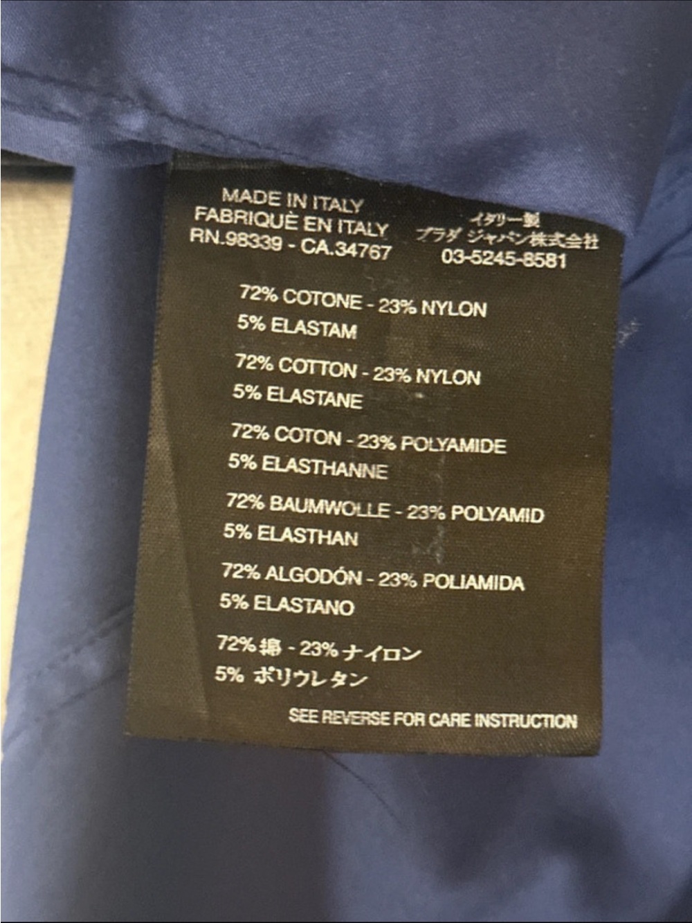 PRADA 3/4 Twilight Blue Shirt - Picture 3 of 14